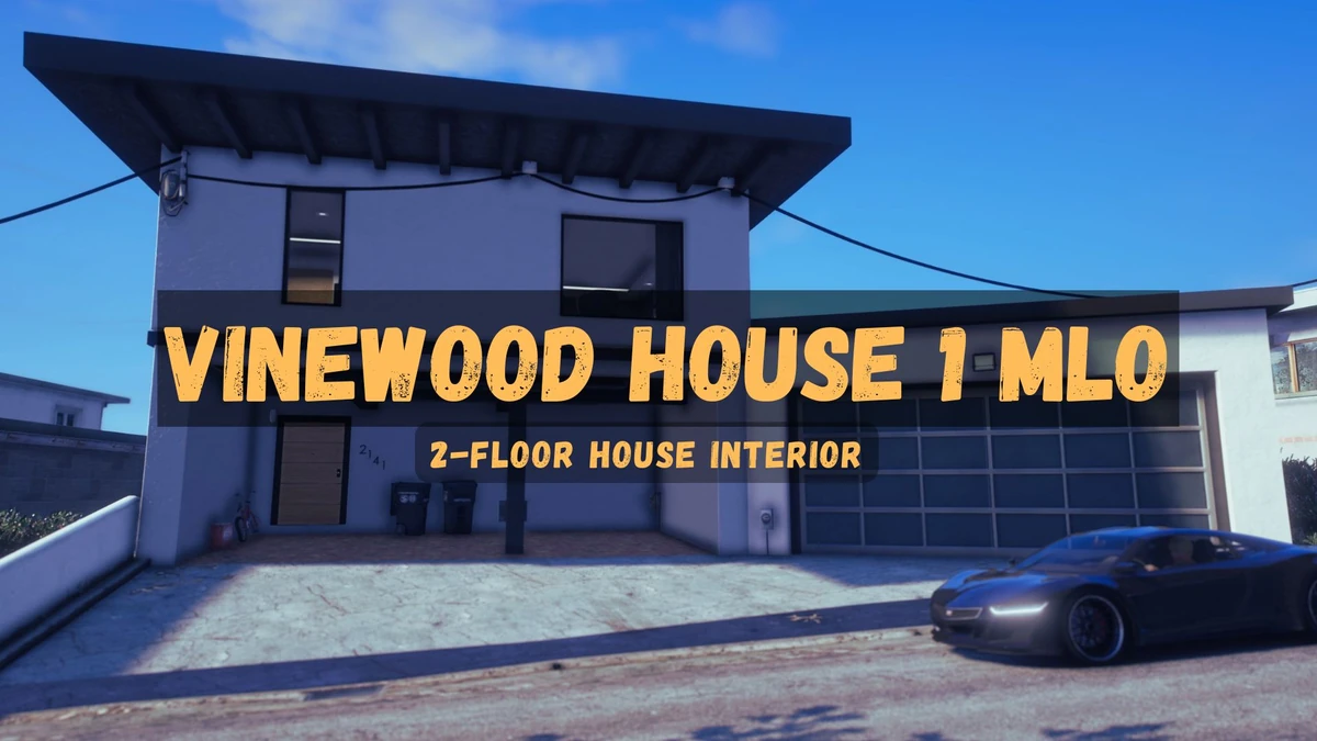 Vinewood House 1 MLO FiveM | Modern 2-Floor House Interior